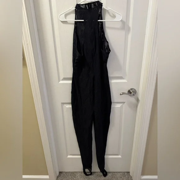 Naked Wardrobe STRETCH LACE RACER STIRRUP JUMPSUIT L - Picture 8 of 10